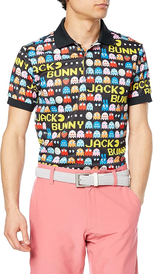 Amazon | [ジャックバニー] メンズ 半袖 ポロシャツ [パックマン